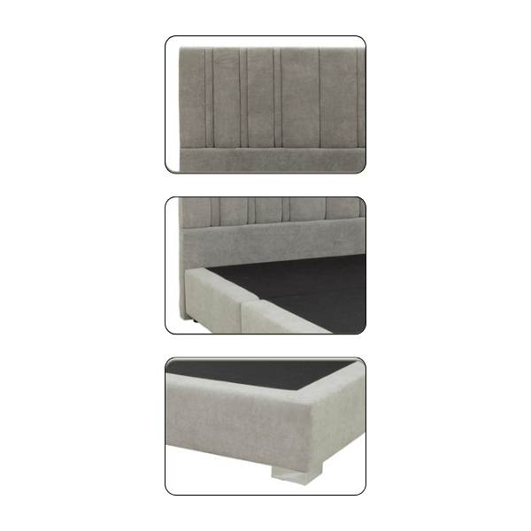 ฐานรองหัวเตียง 6 ฟุต WISDOM DESIGN FURNITURE รุ่น LEO สีเทา